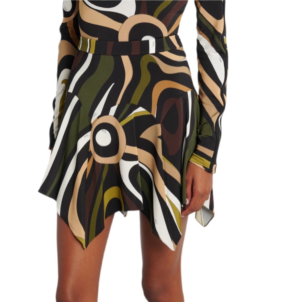 Emilio Pucci Marmo Print Mini Skirt, IT 38 / US 2